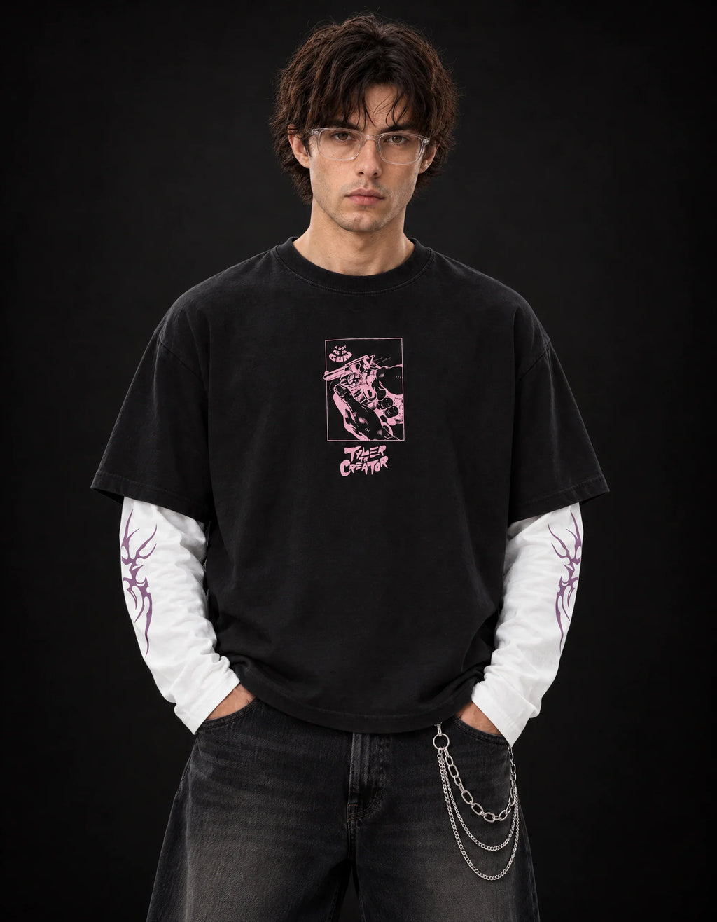 Tyler The Creator No Fear LS Tee — front view