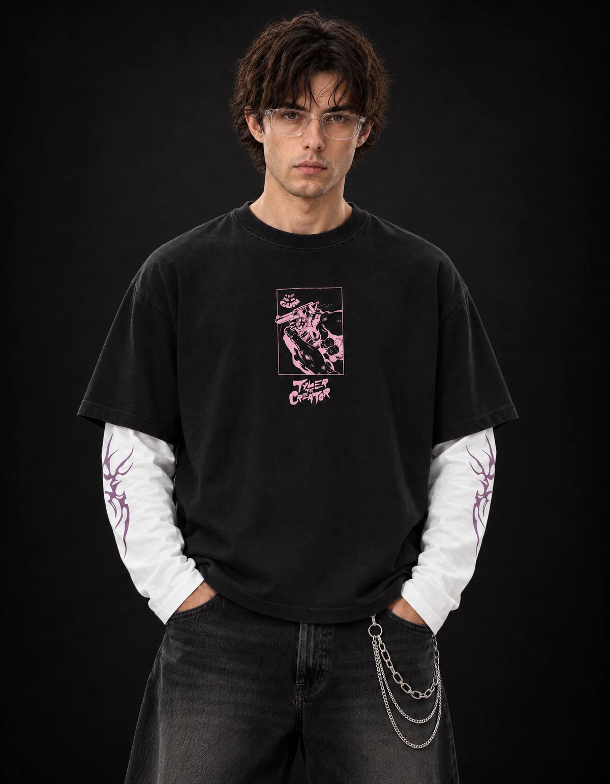 Tyler The Creator No Fear LS Tee — front view