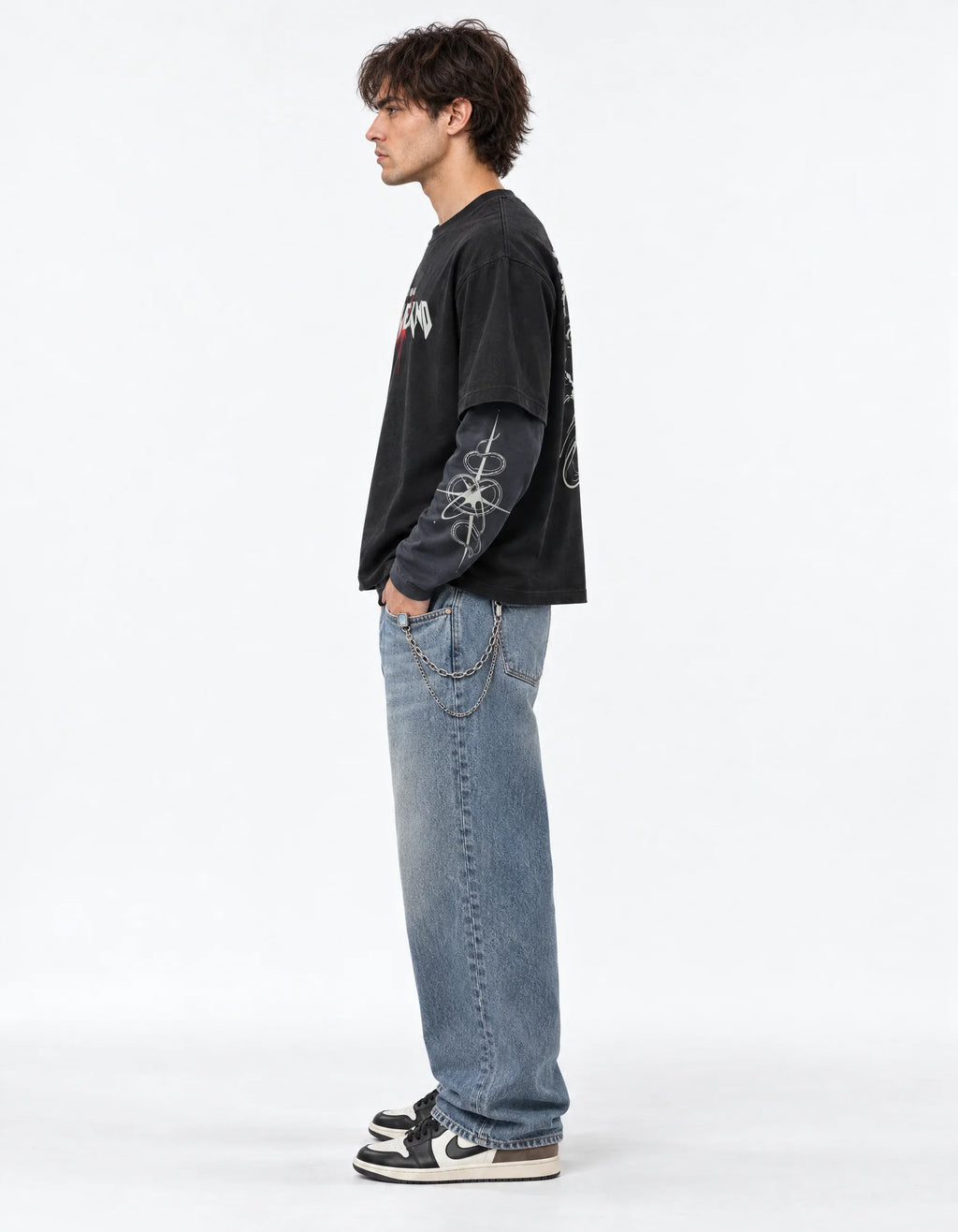 The Weeknd XO Eclipse LS Tee — side view