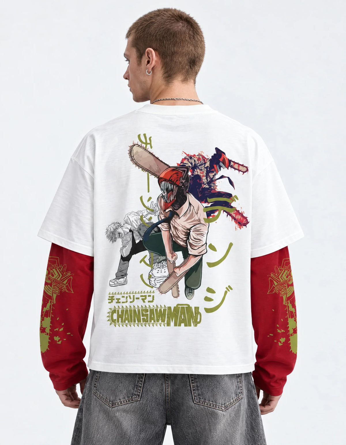 Chainsaw Man – Bloodhunt Oversized LS Tee — back view