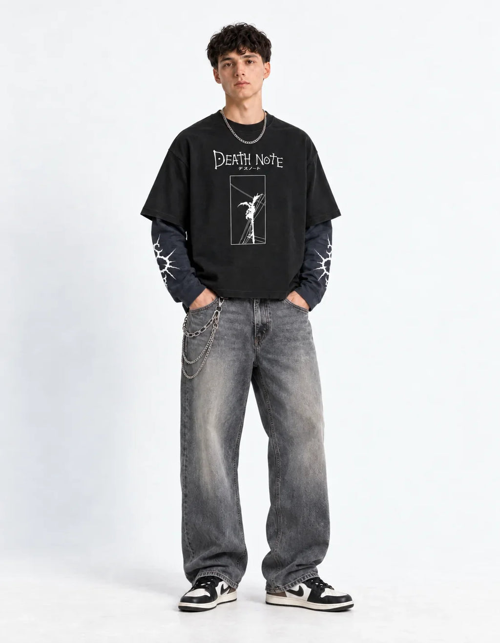 Death Note – Shinigami Shadow LS Tee — full-body view