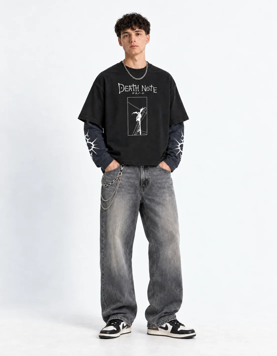 Death Note – Shinigami Shadow LS Tee — full-body view