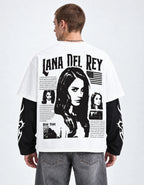 Lana Del Rey Layered Oversized LS T-Shirt — back view
