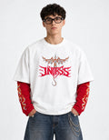 Dragon Inferno Layered Oversized Tee — front view