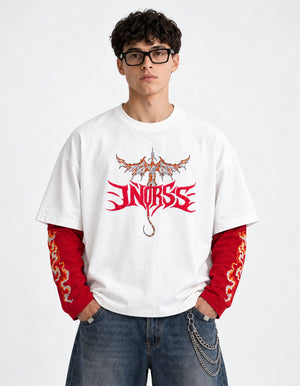 Dragon Inferno Layered Oversized Tee