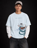 Sea Reaper Layered Oversized Tee — front view
