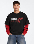 Vampire Diaries Oversized Layered Tee — front view