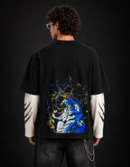 Thunder Tiger Layered Oversized Tee — back view