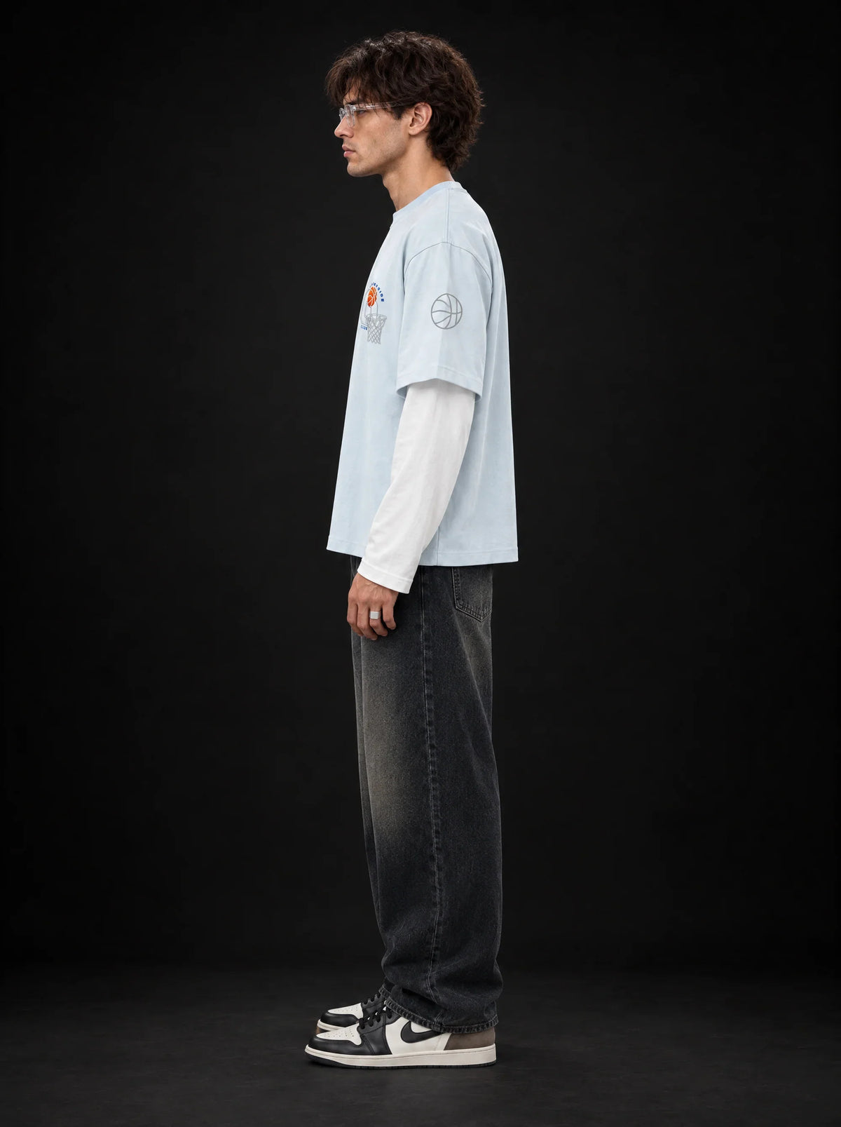Courtside Flight Layered Tee — side view