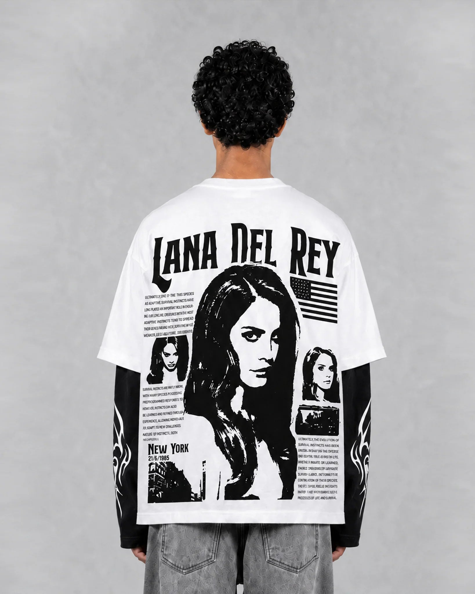 Lana Del Rey Layered Oversized LS T-Shirt – Jnorss