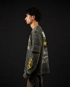 Bugatti Chiron Pur Sport Vintage Wash Layered Full Sleeve T-Shirt
