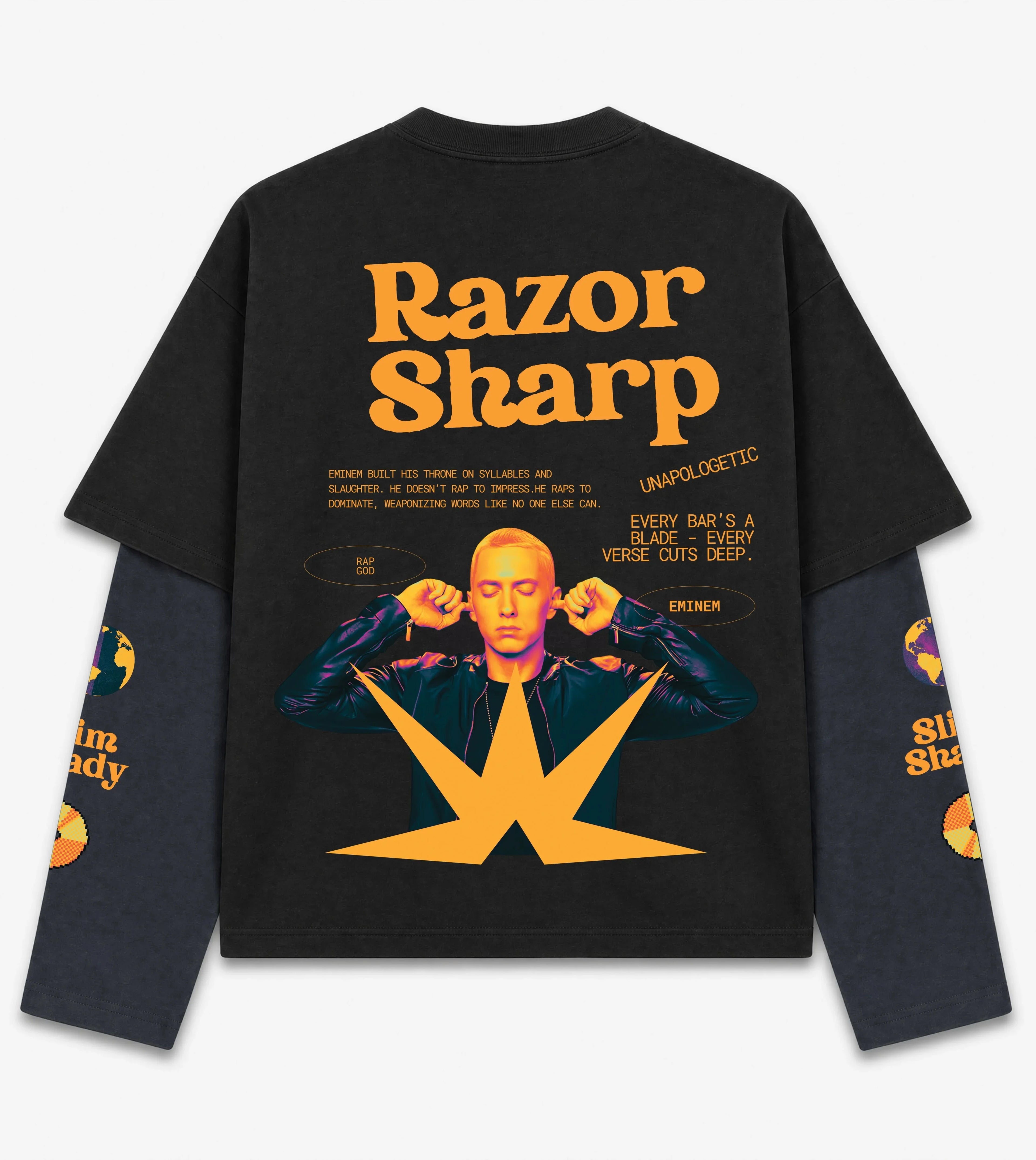 Eminem Designed Oversized Long Sleeve Tee