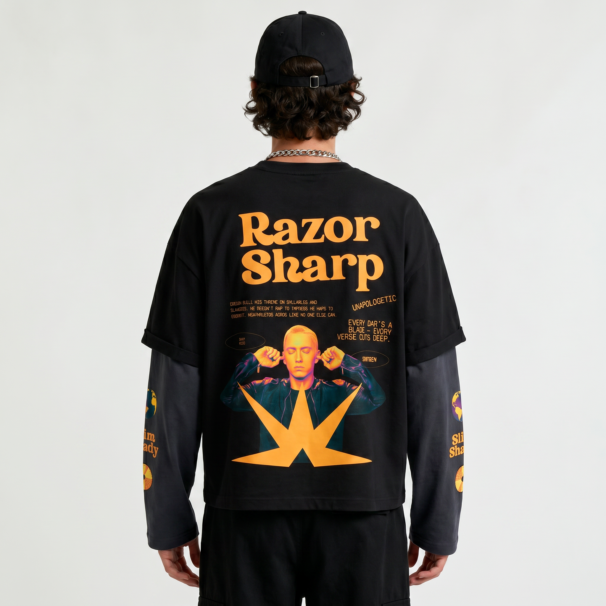 Eminem Designed Oversized Long Sleeve Tee