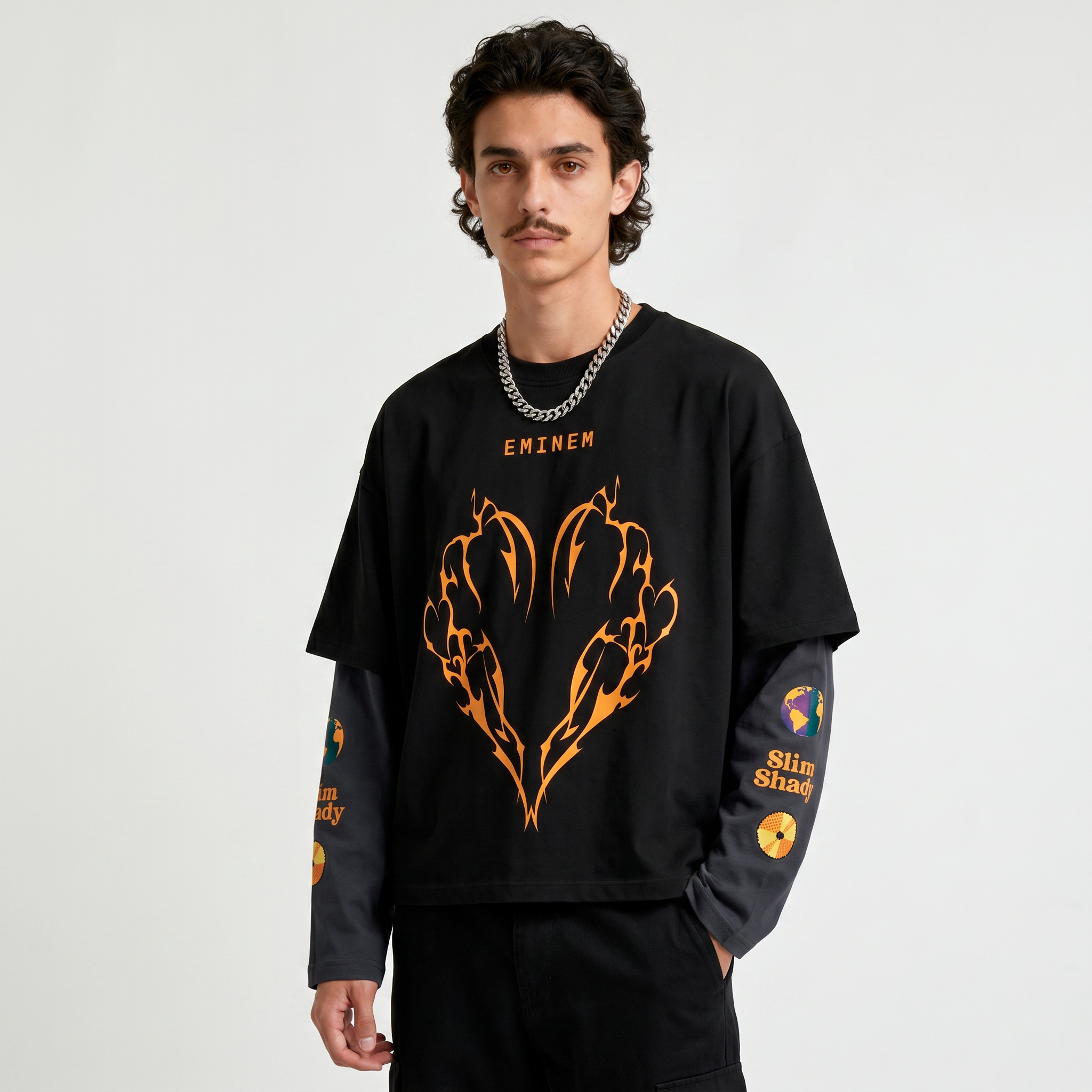 Eminem Designed Oversized Long Sleeve Tee