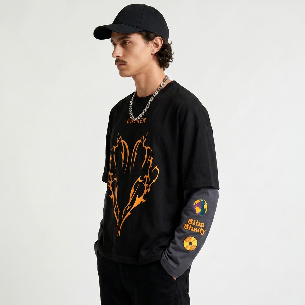 Eminem Designed Oversized Long Sleeve Tee
