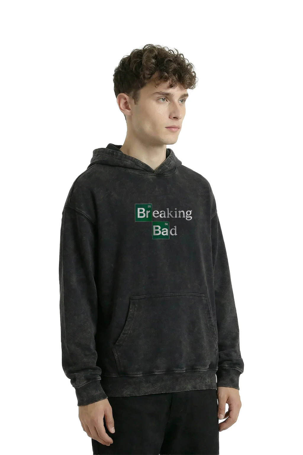 Jnorss Breaking Bad Toxic Ascension acid wash hoodie featuring a distressed, faded design with toxic-themed graphics.