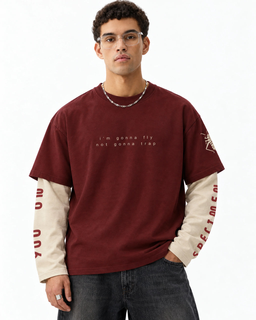Venus Flytrap Oversized Layered T-Shirt