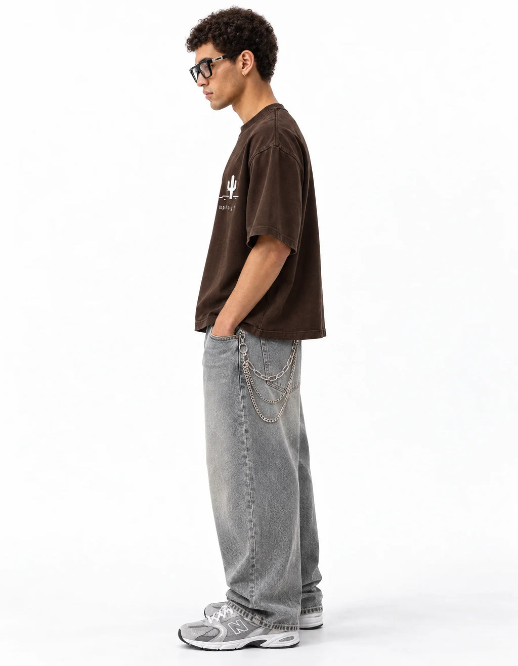 Game Over Oversized Tee – side view