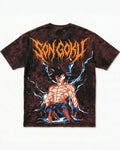 Goku Thunder Acid Wash Oversized T-Shirt