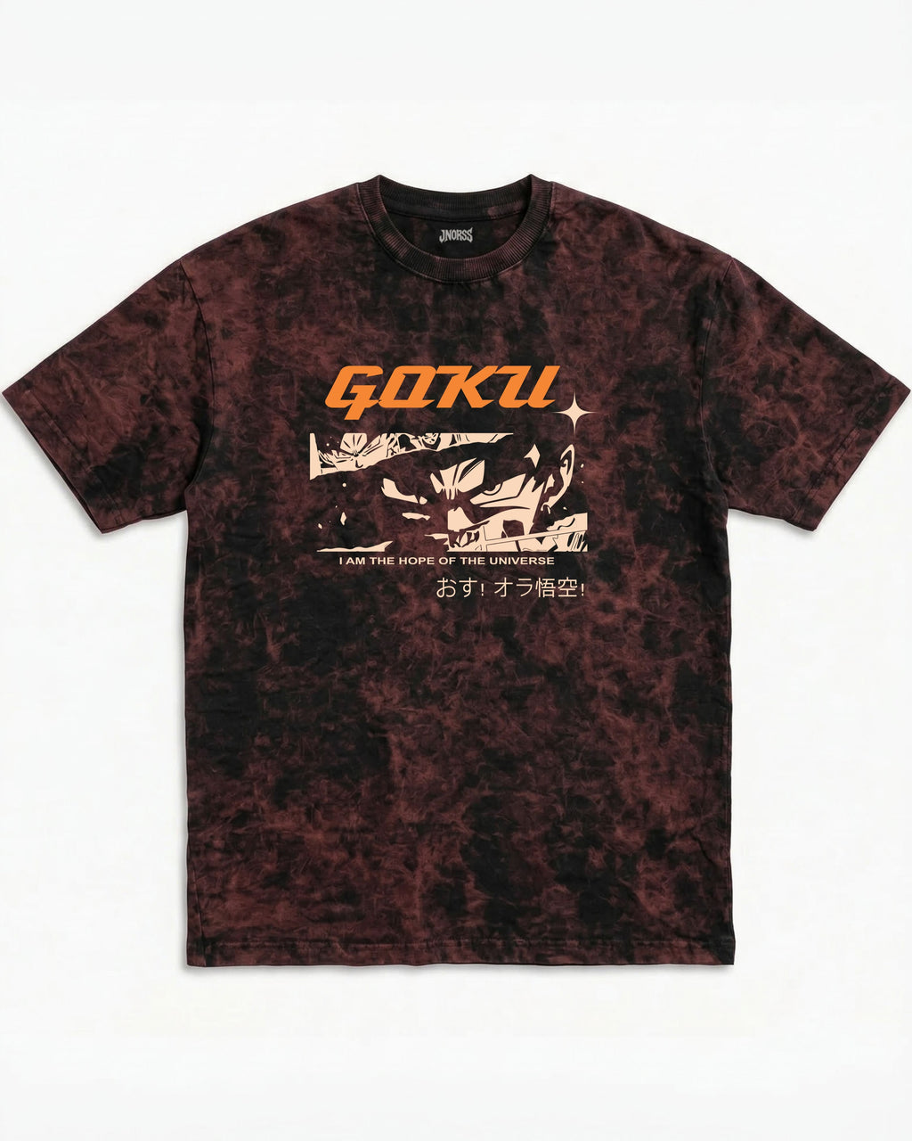 Goku Thunder Acid Wash Oversized T-Shirt