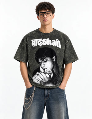 SRK Vintage Smoke Boxy Acid Wash Tee