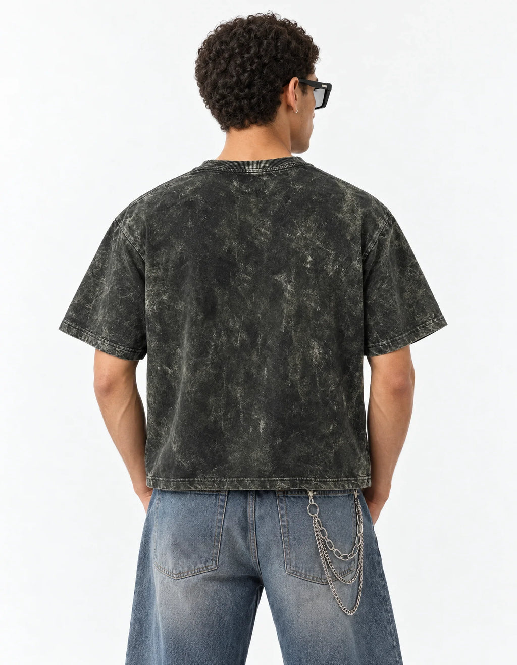 SRK Vintage Smoke Boxy Acid Wash Tee