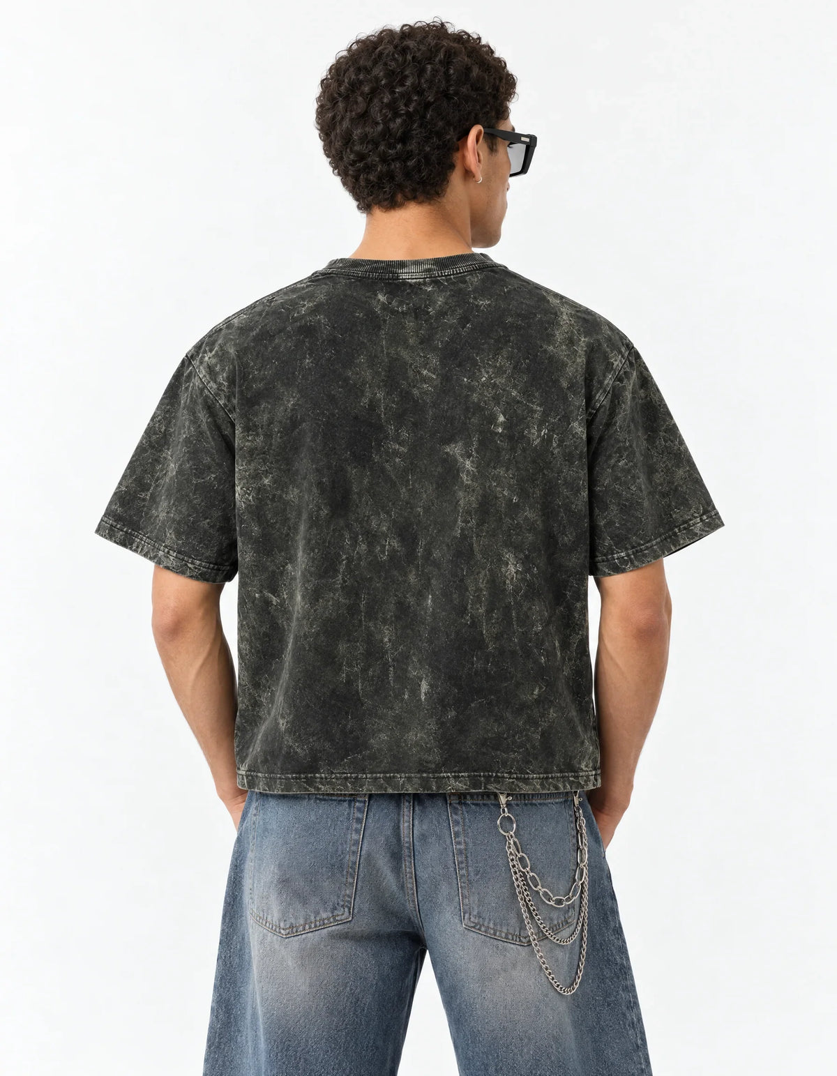 SRK Vintage Smoke Boxy Acid Wash Tee