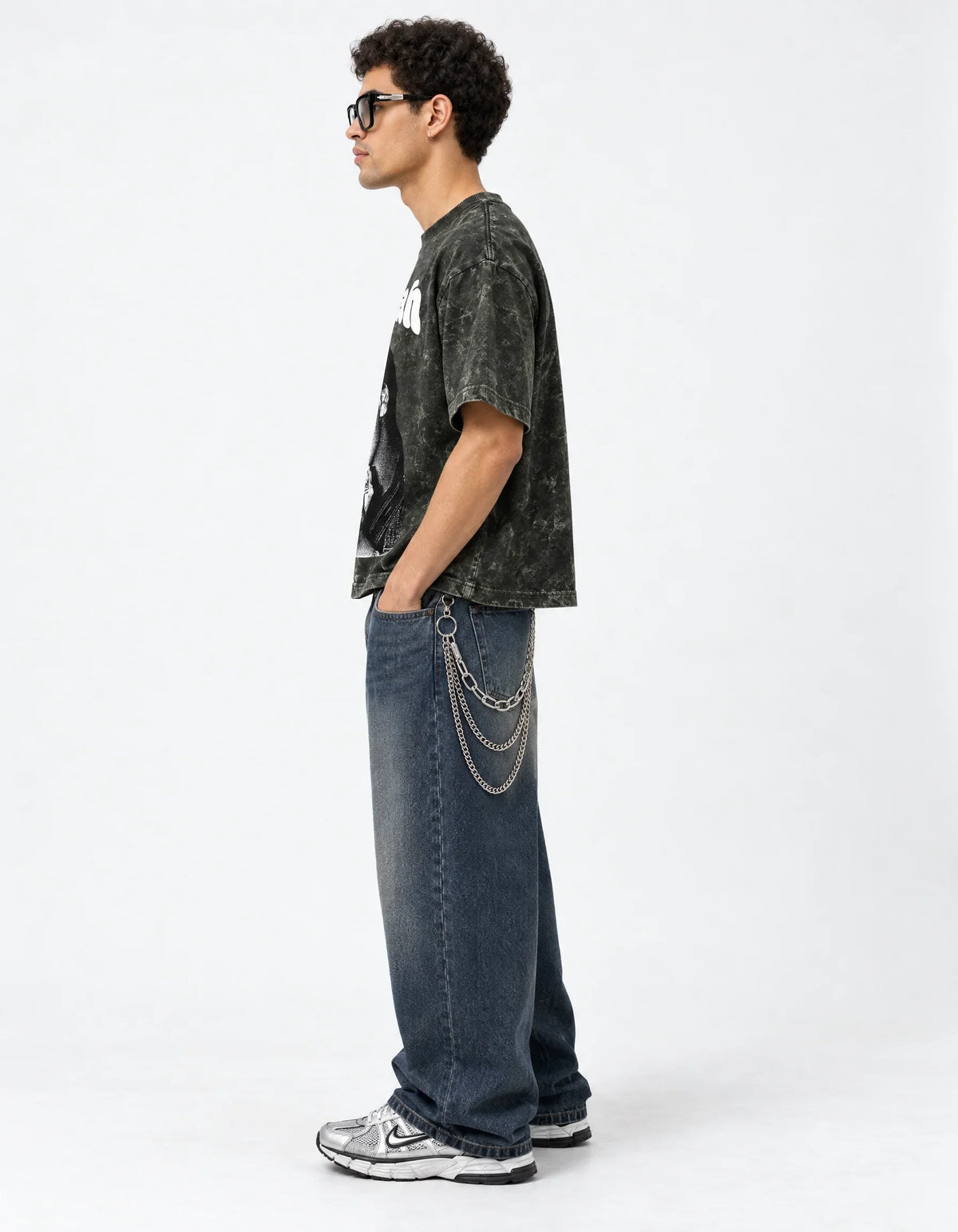 SRK Vintage Smoke Boxy Acid Wash Tee