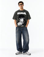 SRK Vintage Smoke Boxy Acid Wash Tee