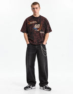 Hot Wheels Drift Legends Acid Wash Oversized Tee — full-body view