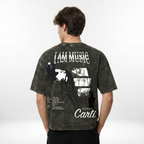 I Am Music Boxy Acid Wash Tee