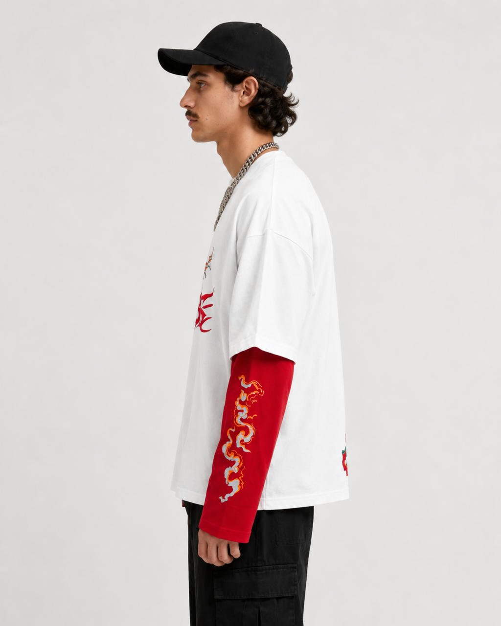 Dragon Inferno Layered Oversized Tee