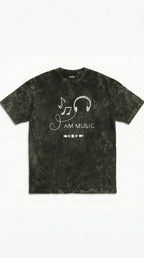 I Am Music Boxy Acid Wash Tee