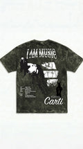 I Am Music Boxy Acid Wash Tee