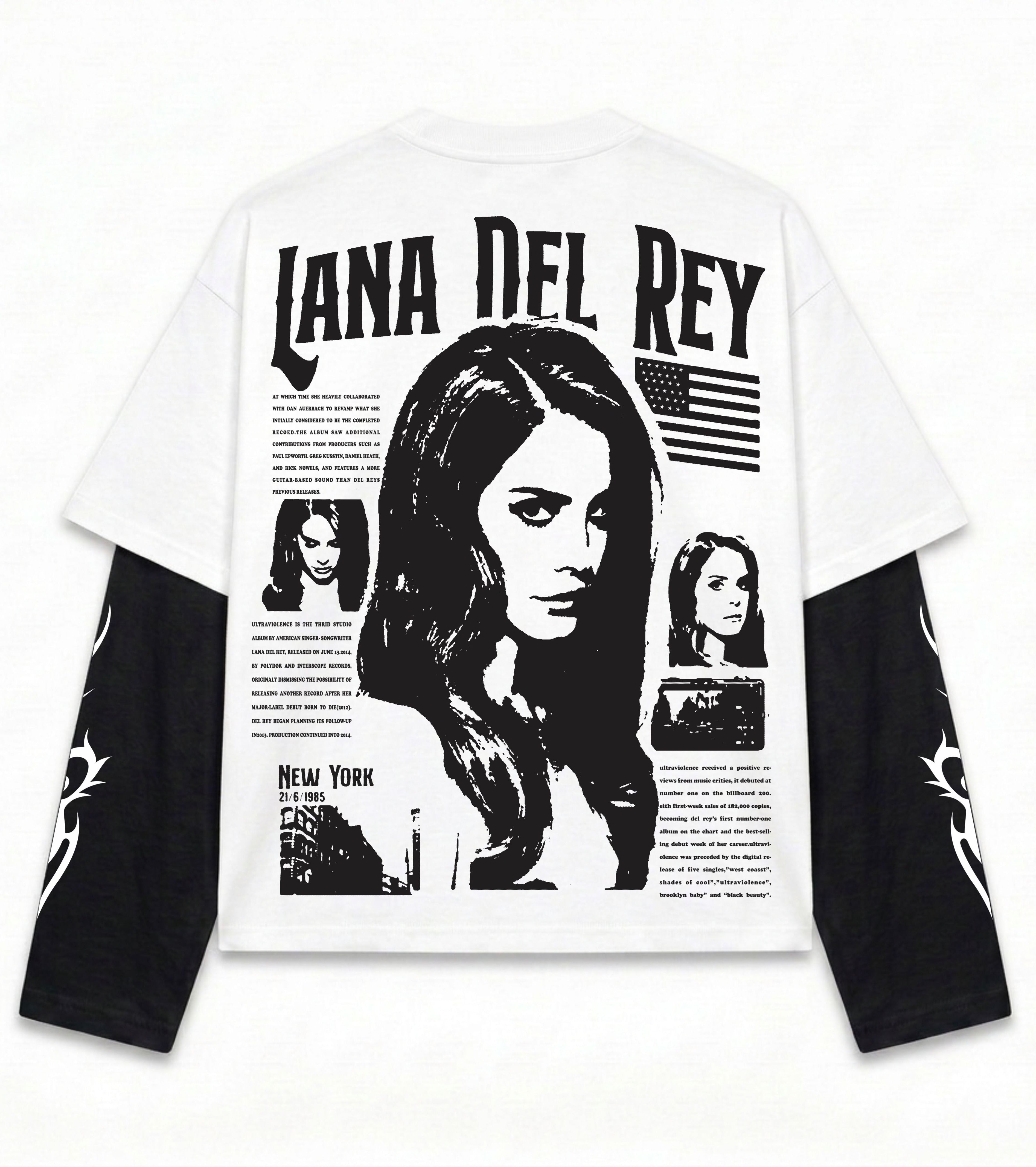 Lana Del Rey Layered Oversized LS T-Shirt