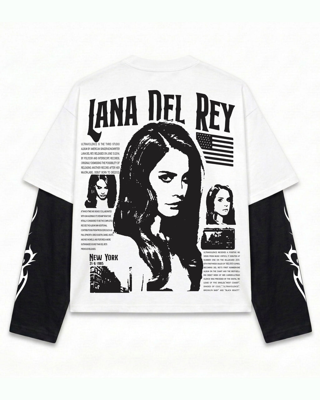 Lana Del Rey Layered Oversized LS T-Shirt