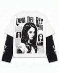 Lana Del Rey Layered Oversized LS T-Shirt