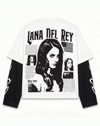 Lana Del Rey Layered Oversized LS T-Shirt