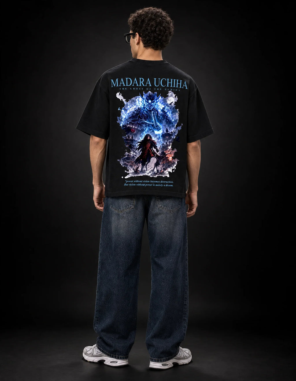 Madara Uchiha "The Ghost of the Uchiha" Oversized T-Shirt – back view