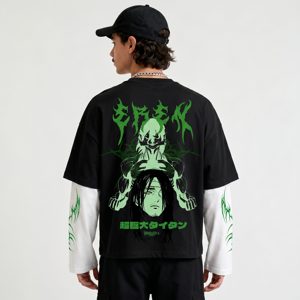 Eren Designed B&W Long Sleeve T-shirt