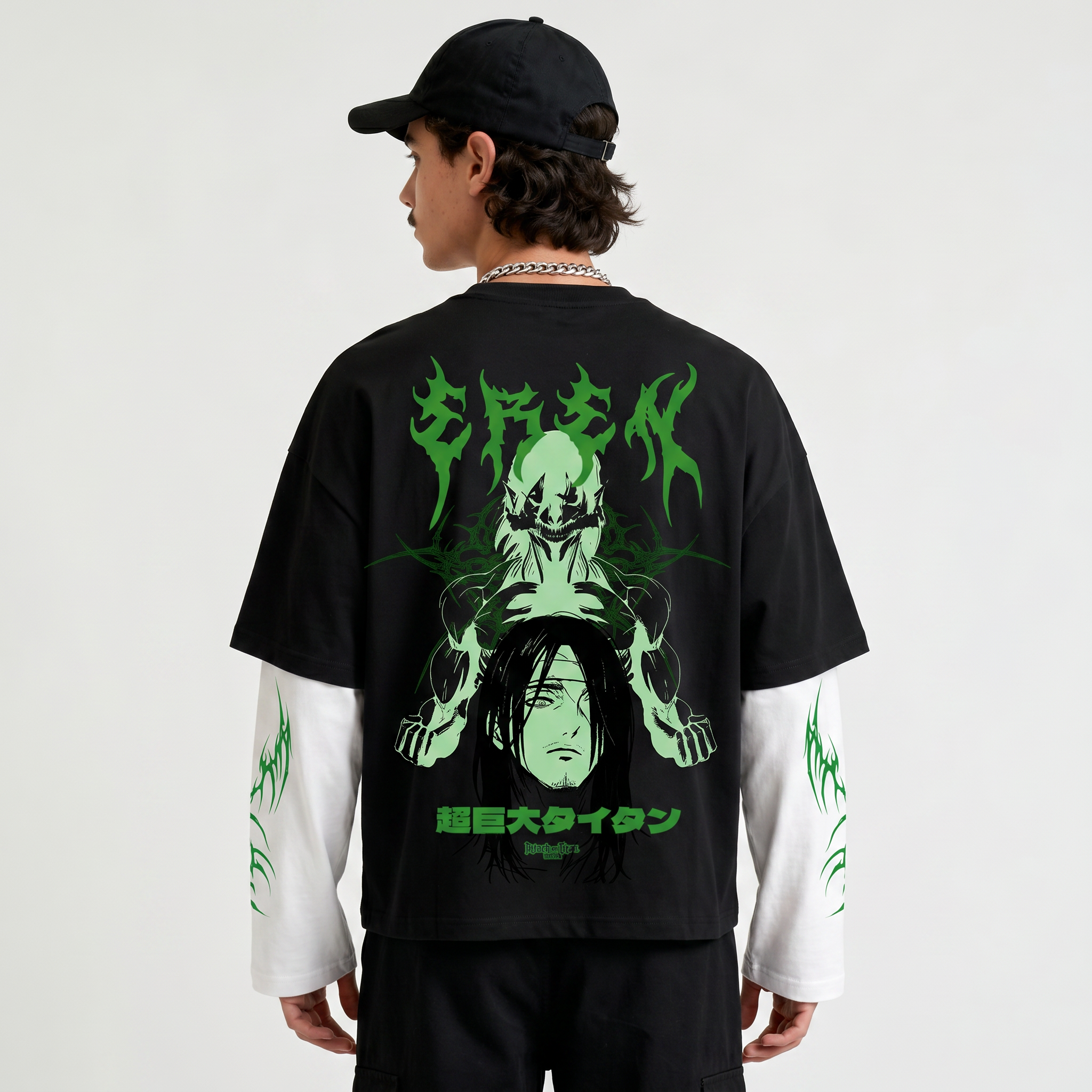 Eren Designed B&W Long Sleeve T-shirt