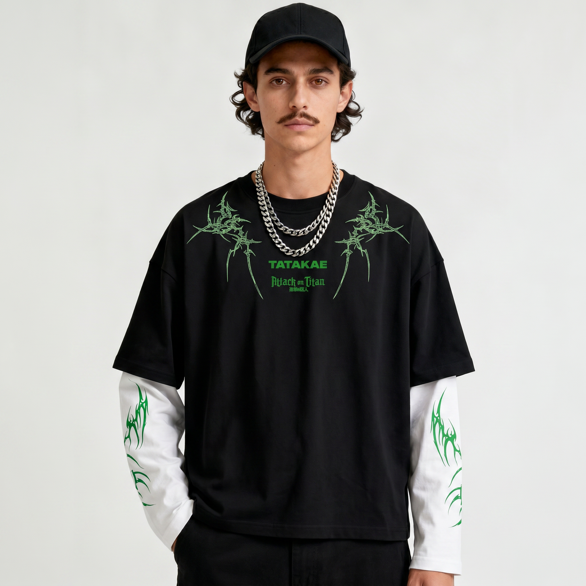 Eren Designed B&W Long Sleeve T-shirt