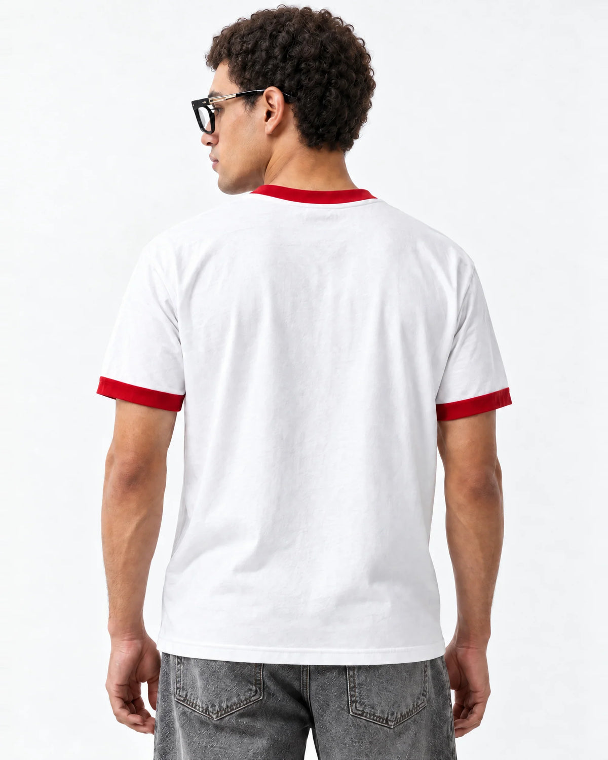 MARLBORO RINGER TEE — back view on model