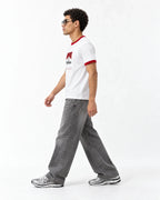 MARLBORO RINGER TEE — side view on model