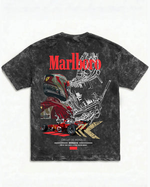 Marlboro Ferrari Monaco Acid Wash Oversized Tee