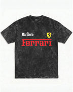 Marlboro Ferrari Monaco Acid Wash Oversized Tee