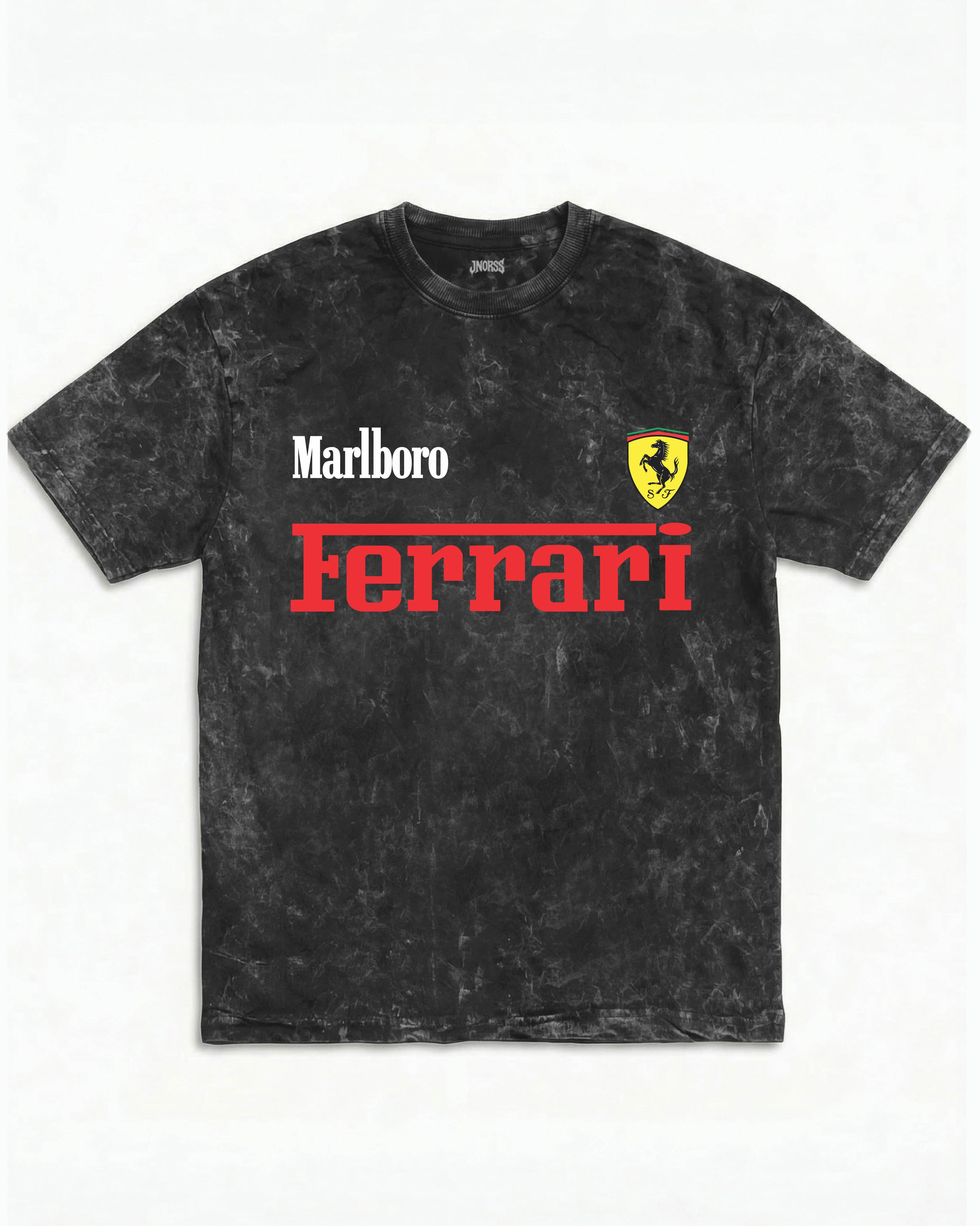 Marlboro Ferrari Monaco Acid Wash Oversized Tee
