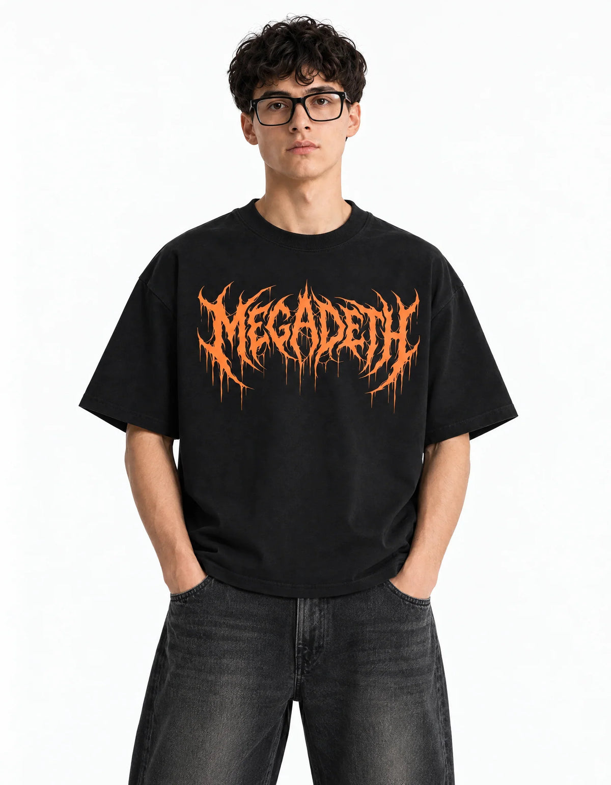Megadeth Stage Riot Boxy Fit Tee – front view