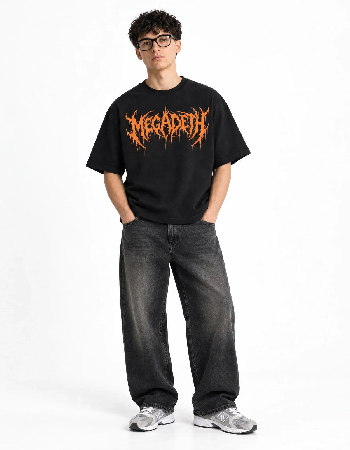 Megadeth Stage Riot Boxy Fit Tee – full body view