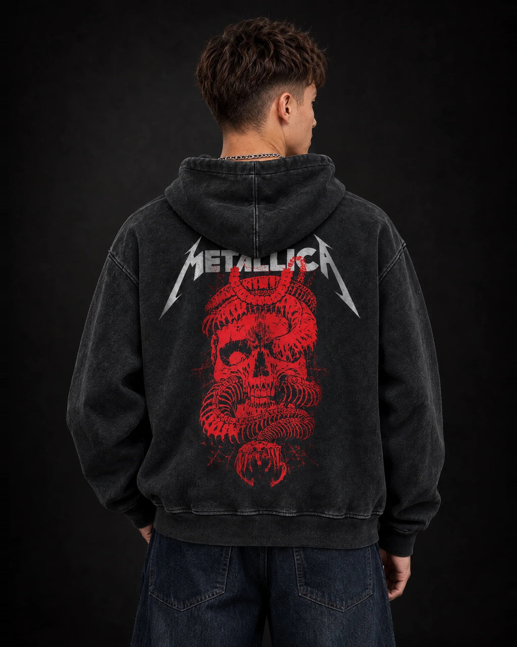 Metallica Chrimson Coil Hoodie - back view